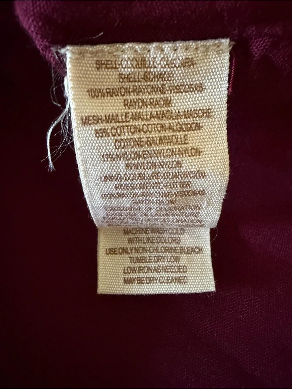 Free People Burgundy Embroidered Long-Sleeve Boho Dress